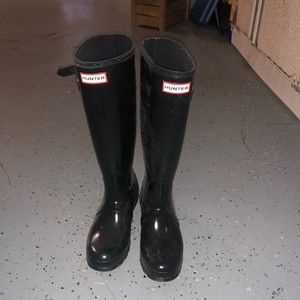 Black Glossy Hunter Rain Boot